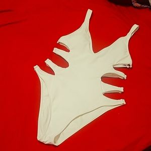 White full back coverage onepiece
